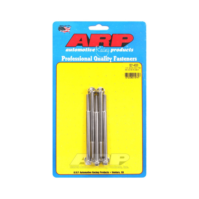 Șuruburi și piulițe universale ARP 1/4-20 – Șuruburi hexagonale din oțel inoxidabil x5 - ARP-621-4000 - 621-4000 - 3666618191973